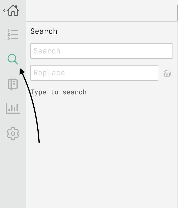 the Find & Replace drawer with results