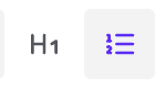 Subsection toolbar button